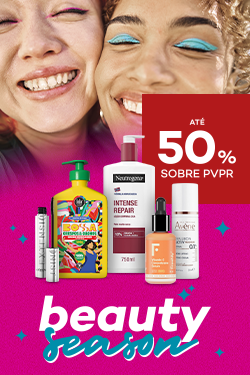 Produtos de Beleza com destaque promocional de at&eacute;  50% sobre pre&ccedil;o de Venda ao P&uacute;blico Recomendado